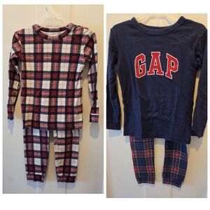Set of 2 Baby GAP, Size 5 Long Sleeve, Plaid Pj Sets.